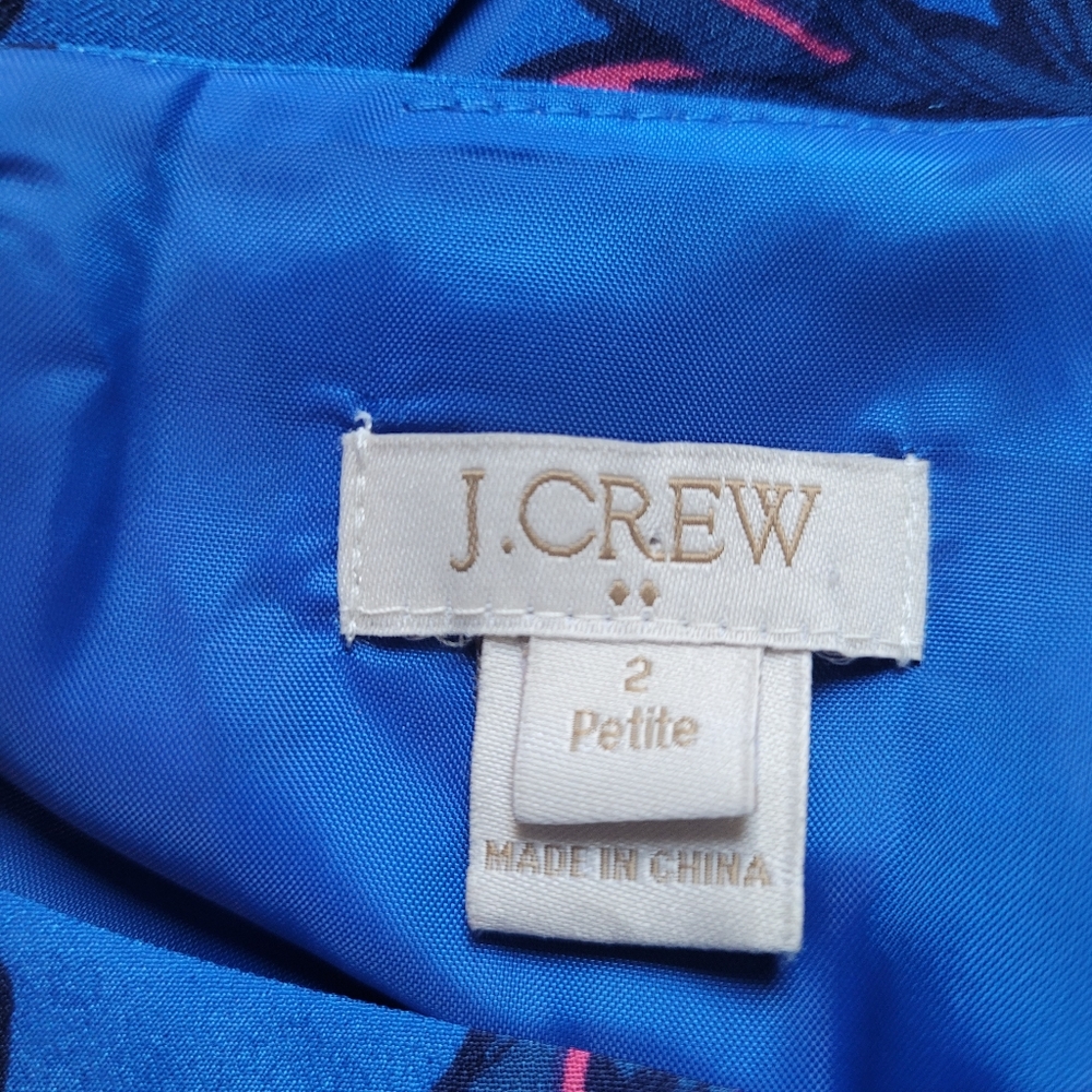 J. Crew Factory Gallery Shift Dress in Floral Blue and Pink - Picture 5 of 7